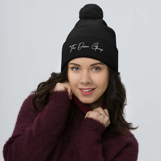 Pom-Pom Beanie - White logo