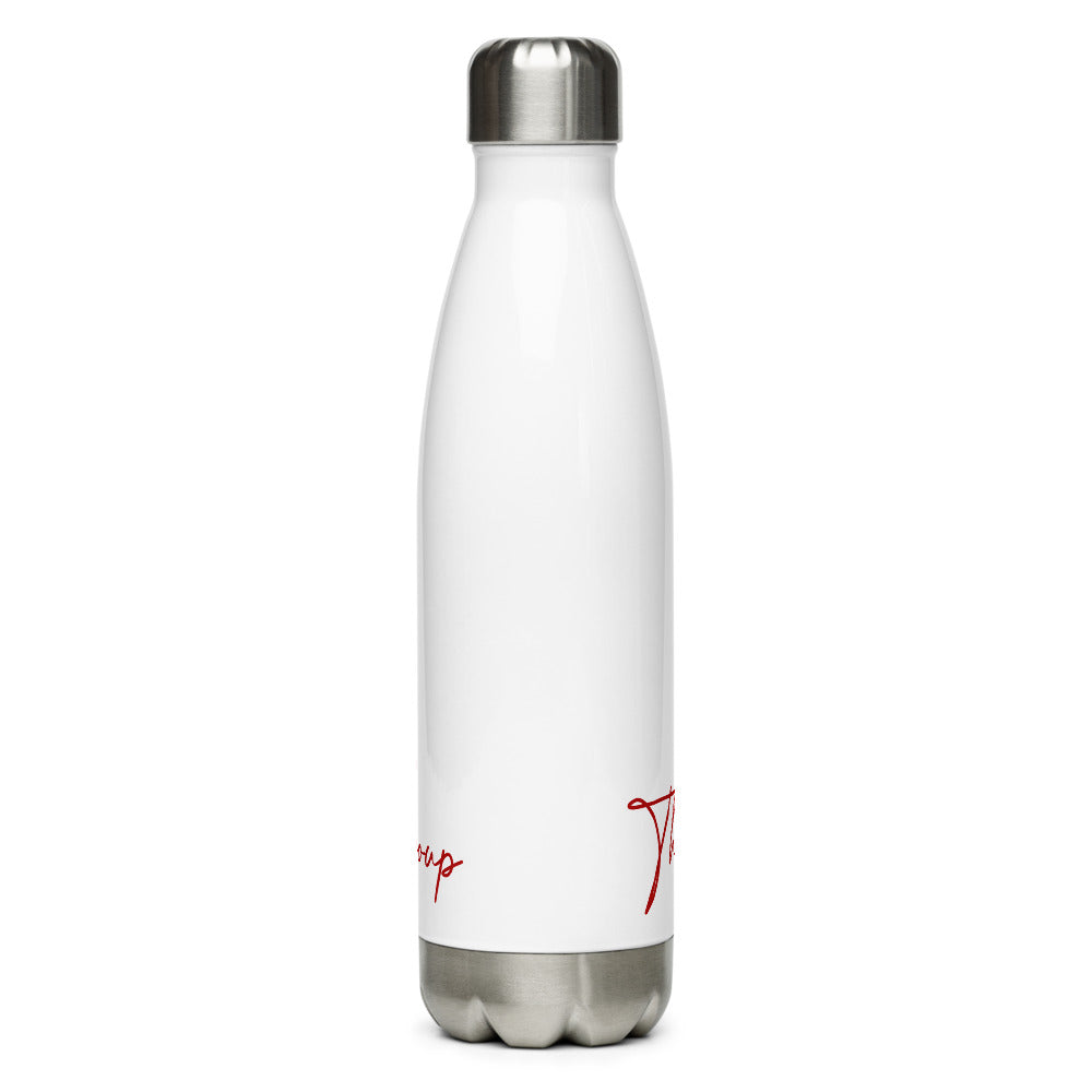 Stainless Steel Water Bottle - Red logo