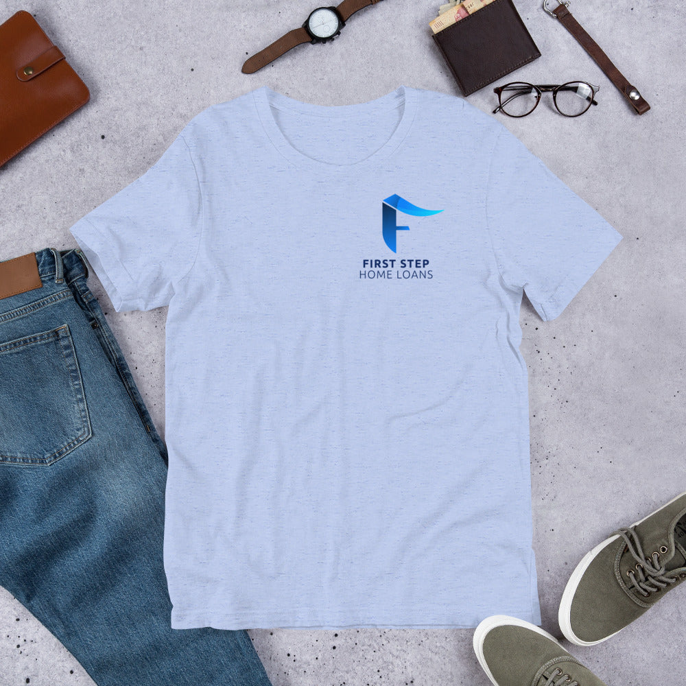 Short-sleeve unisex t-shirt - Blue logo